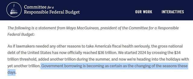 36034994586981美元!美国国债总额再创新高