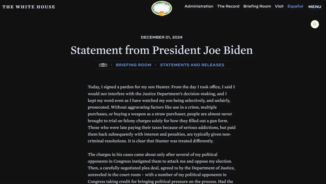 “拜登将以可悲的方式结束总统任期”